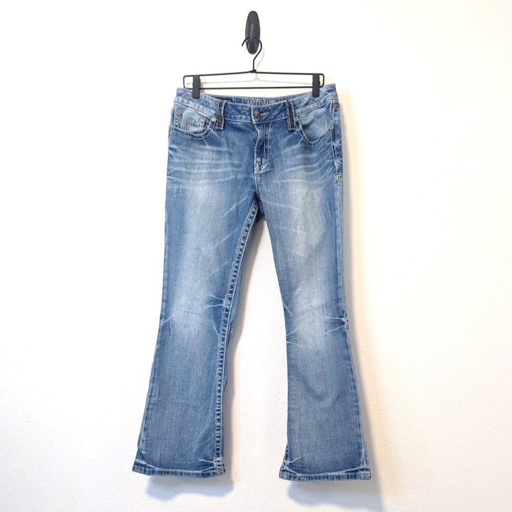 Miss Me Women's The M Series Bootcut Jeans Size 32 Mid Rise Marigold Wash